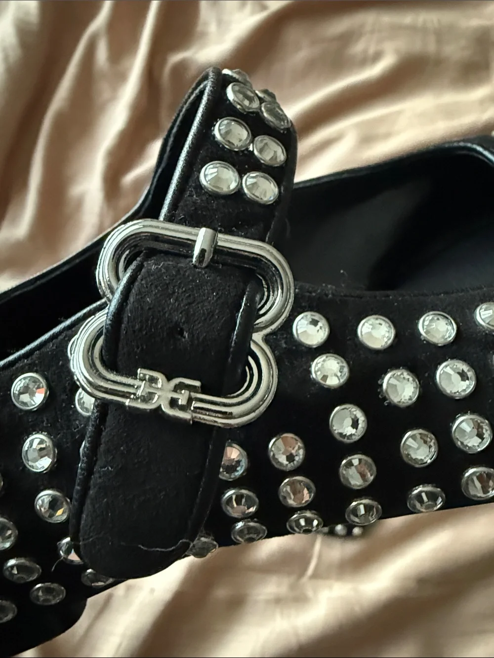 Sam Edelman studded rhinestone Michaela Mary Jane Flats